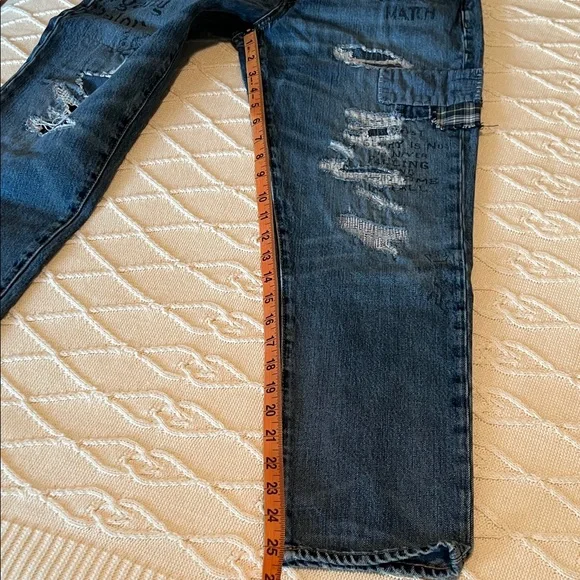 Distressed patchwork jeans by Polo Ralph Lauren size 27 - Picture 11 of 12